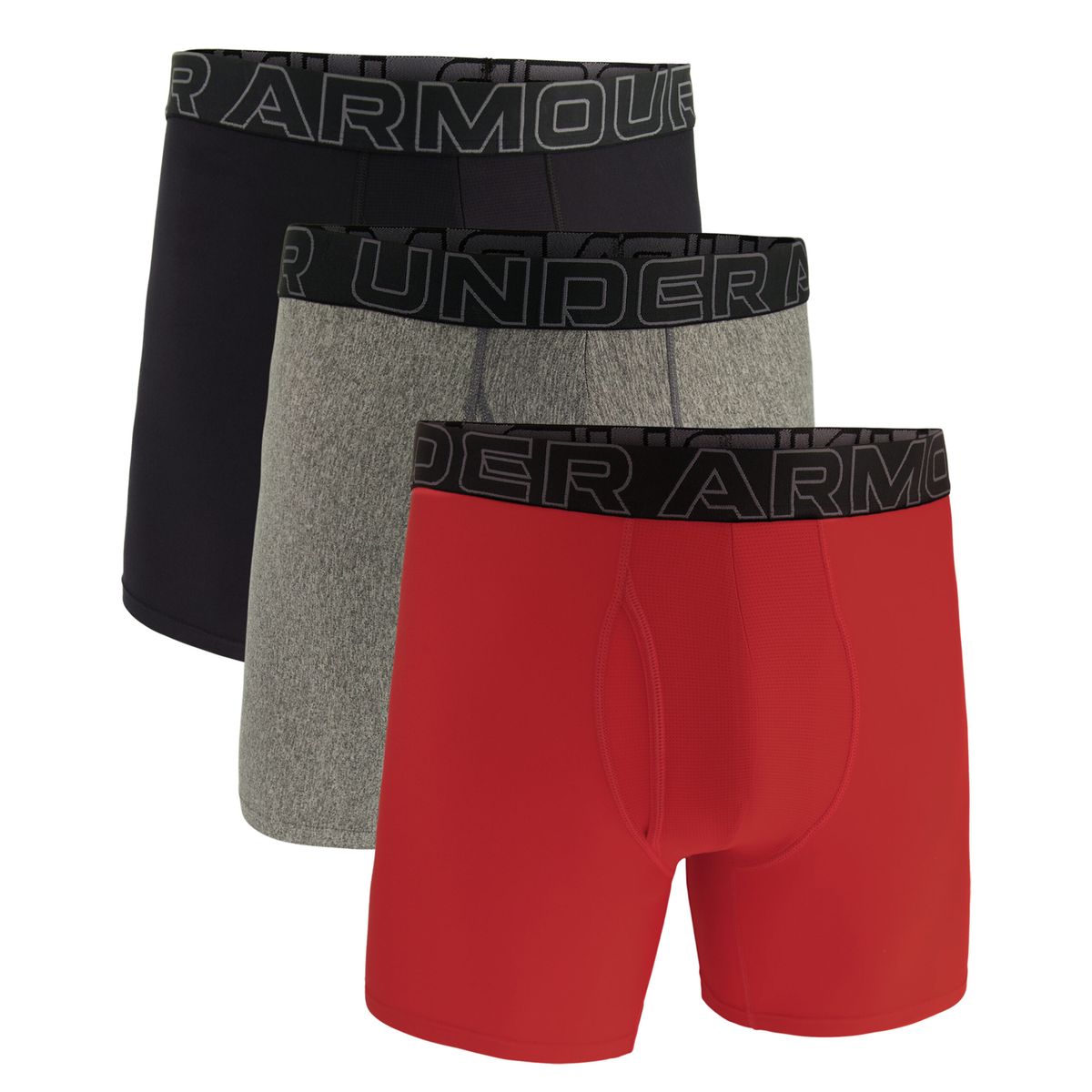 Under Armour Mænds - Tech 6" Boxer Shorts 3-Pack - Red S