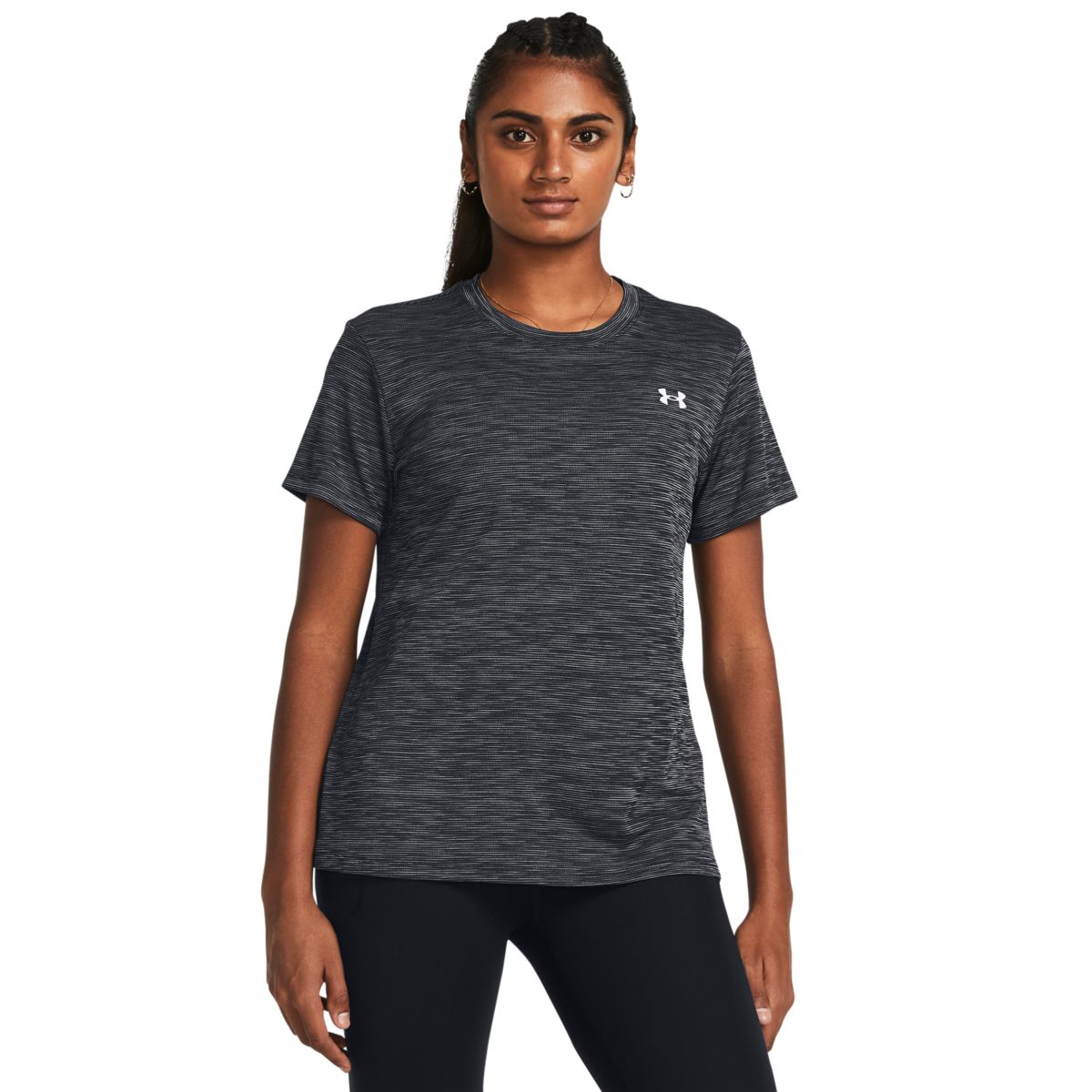 Kvinders Under Armour Techâ¢ Textured T-Shirt - Black XS