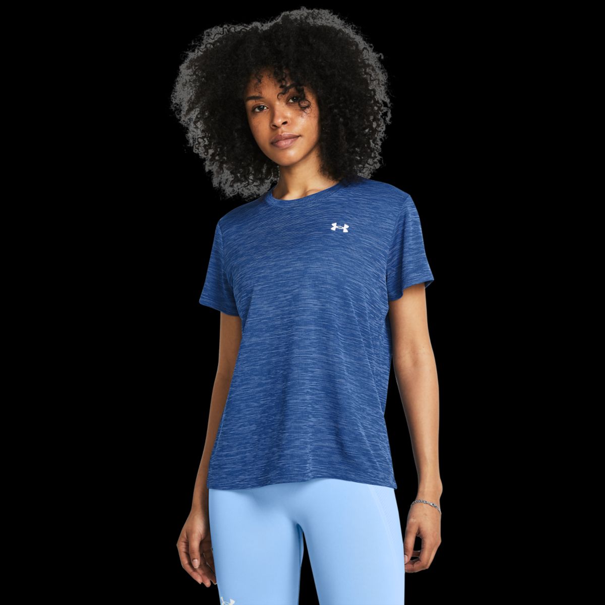 Under Armour Kvinder - Tech Textured Shortsleeve - Tech Blue XXL