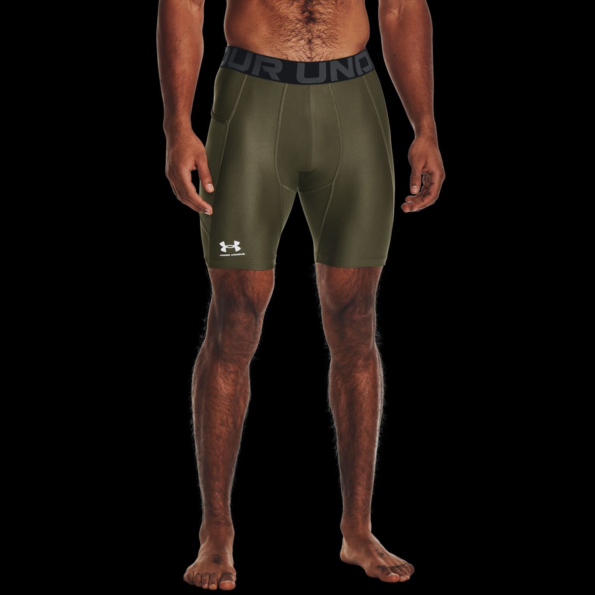 Under Armour Mænds - HeatGear Compression Shorts - Marine Green M