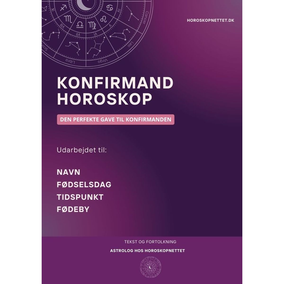 Konfirmand horoskop