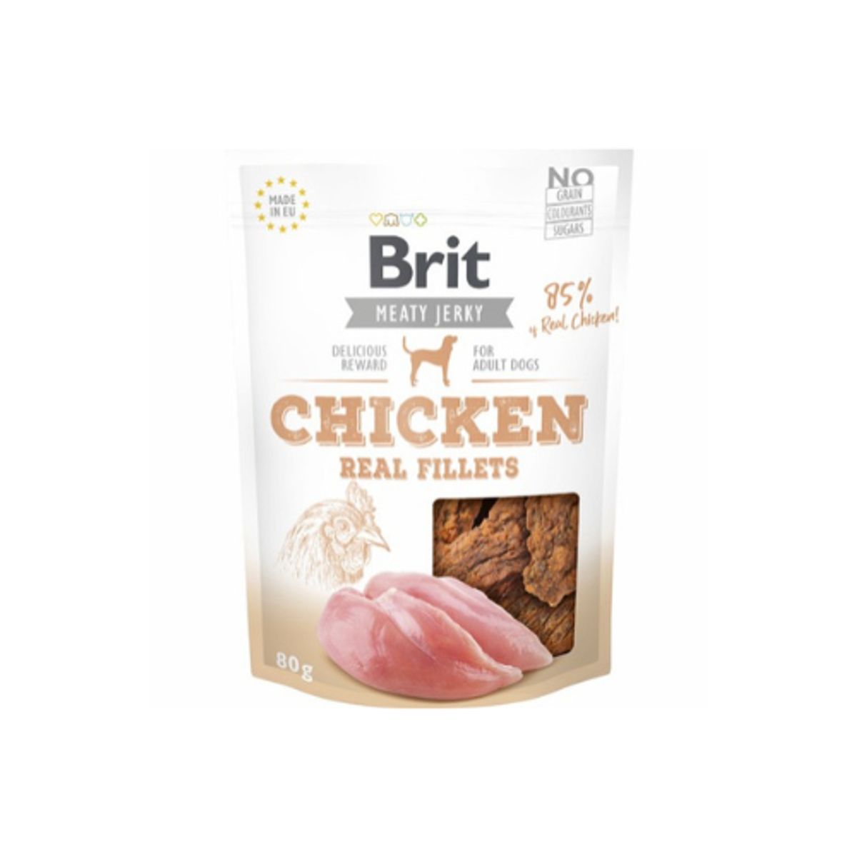 Brit Jerky m. Kylling fillets 80 g