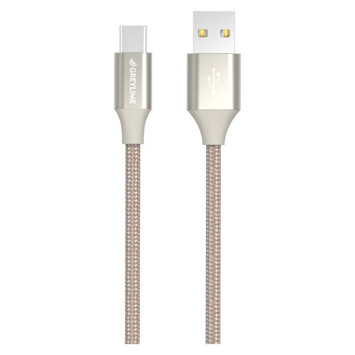 GreyLime Braided USB-A til USB-C Kabel Beige 1 m