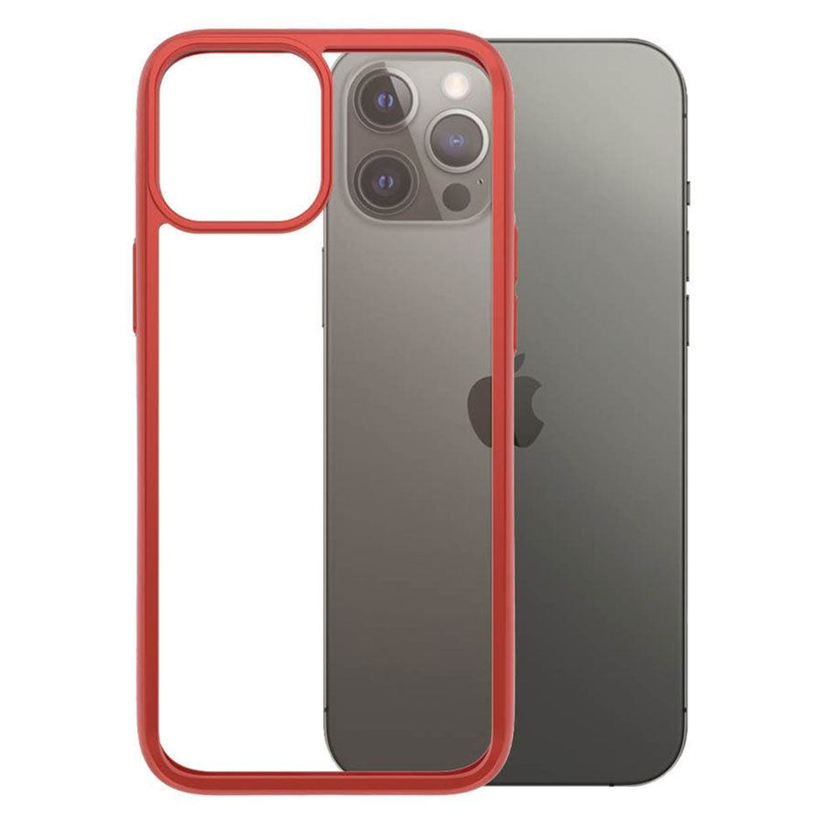 PanzerGlass ClearCase iPhone 12 Pro Max Cover, Mandarin Red