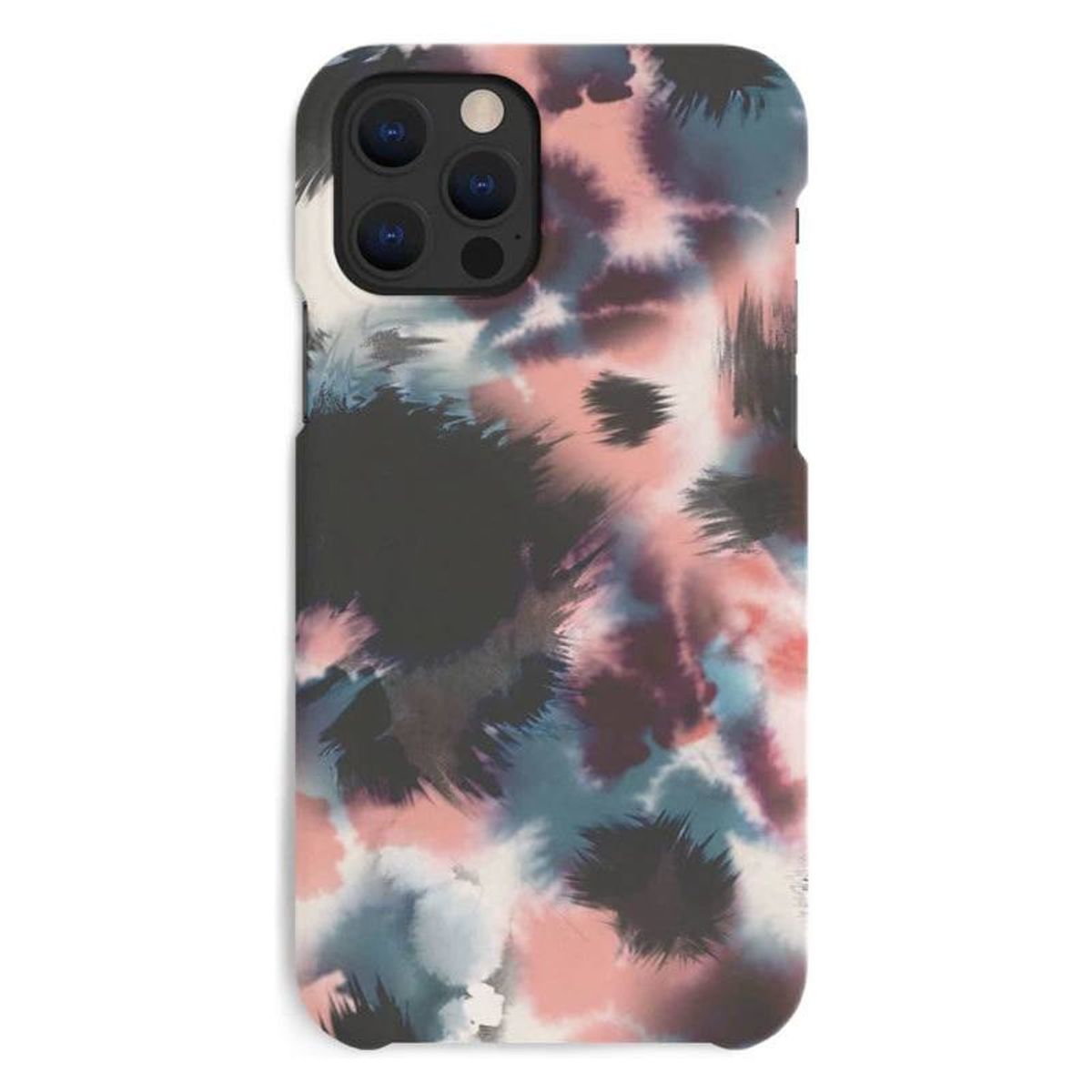 A Good Company iPhone 12 Pro Max Miljøvenligt Cover, Blue Pink Black Abstract