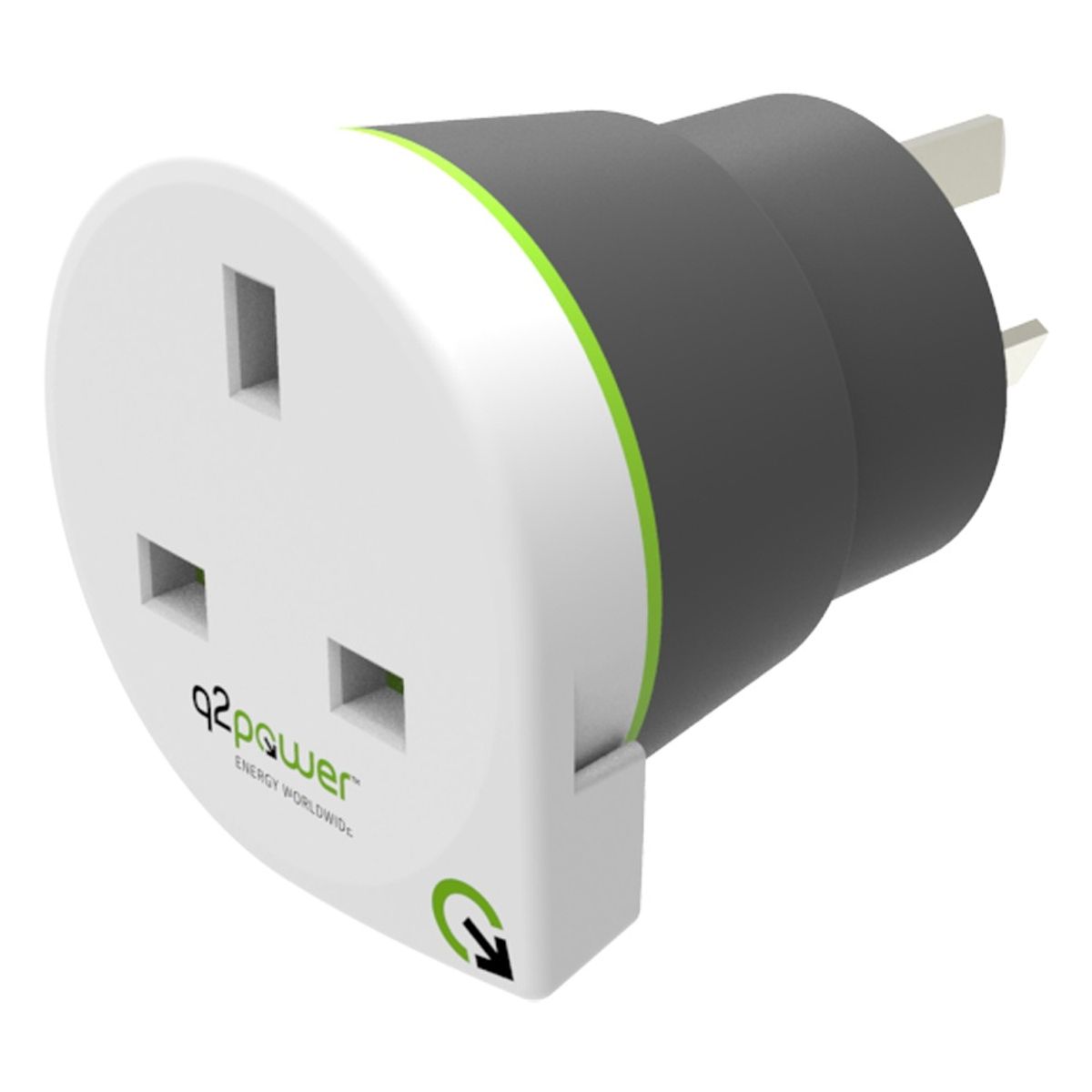 Q2Power United Kingdom til Australien Rejseadapter