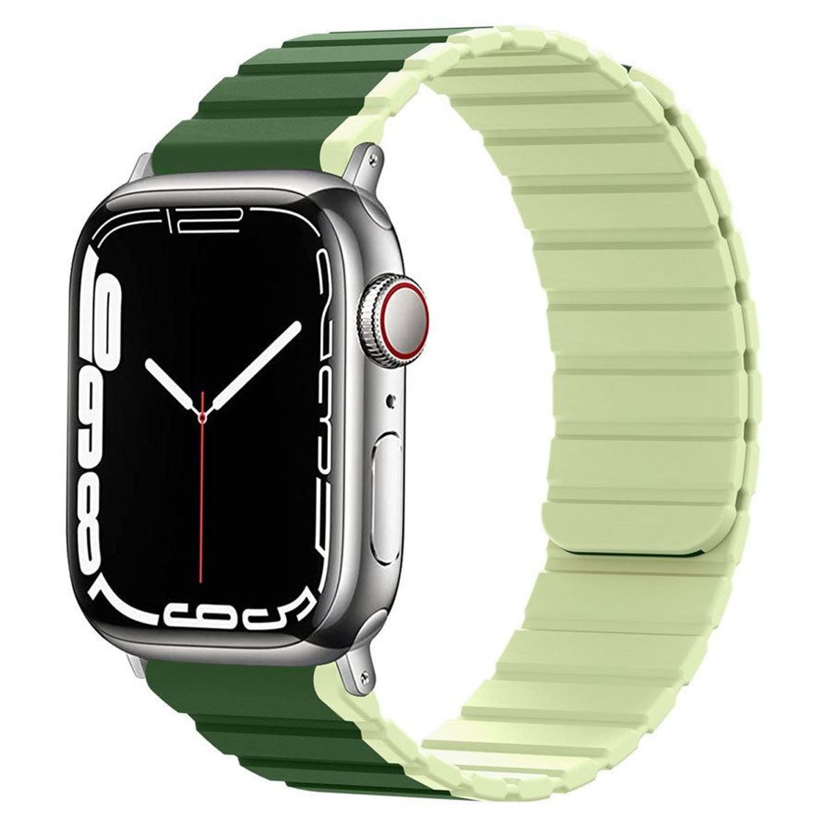 Lippa Apple Watch magnetisk silikonerem 38/40/41, Grøn/Lysegrøn