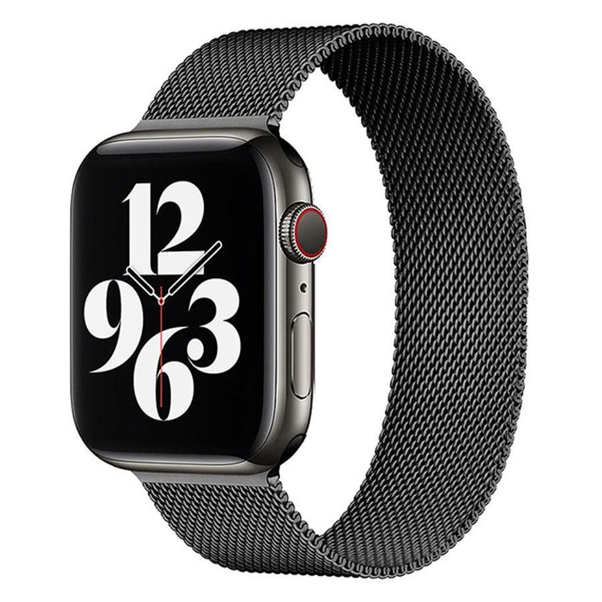 Lippa Apple Watch rustfri stål rem 38/40/41, Sort