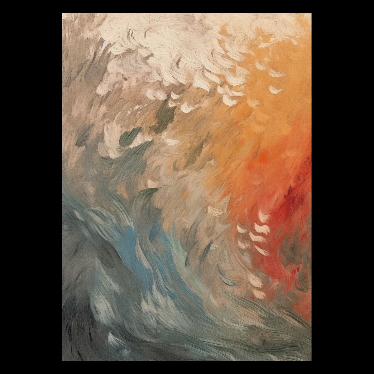 Abstract Wave Plakat 30x42 cm (A3) / Ingen ramme