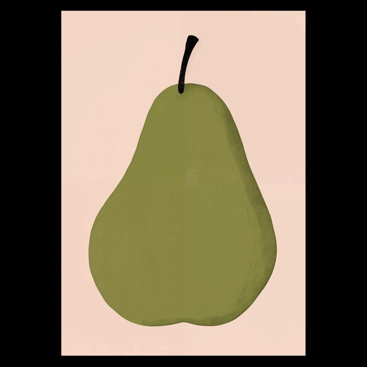 Pear No. 2 Plakat 70x100 cm (B1) / Sort egetræ