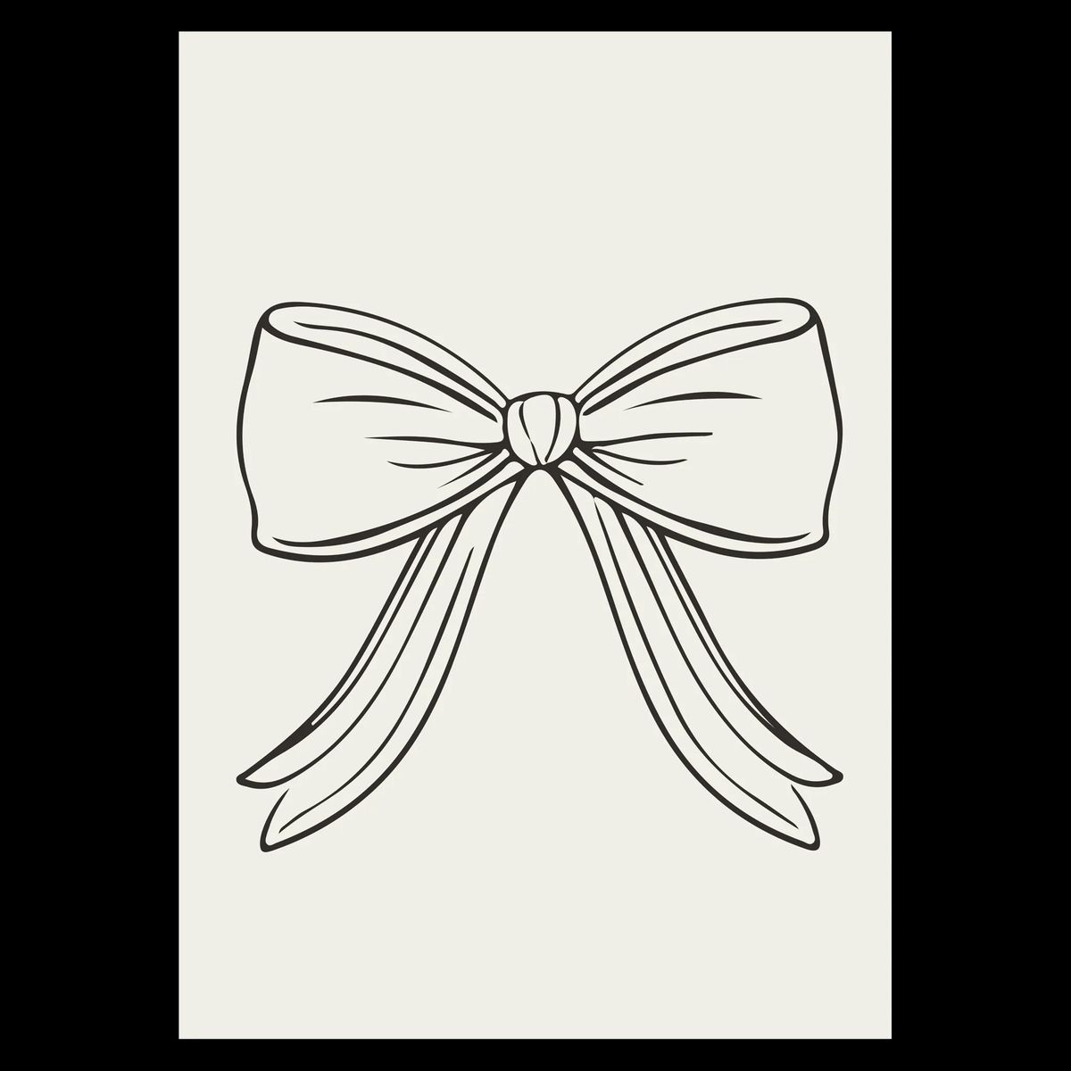 Ribbon No. 1 Plakat 50x70 cm (B2) / Hvid Egetræ