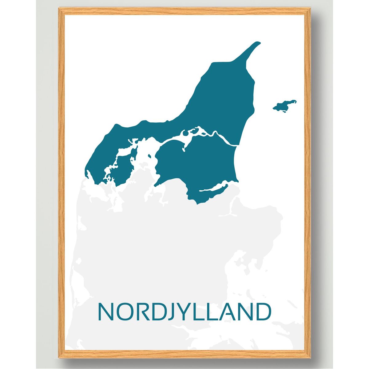 Nordjylland plakat (Størrelse: L - 50x70cm (B2))