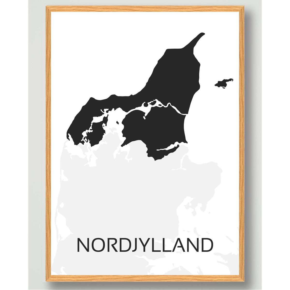 Nordjylland plakat (Størrelse: M - 30x40cm)