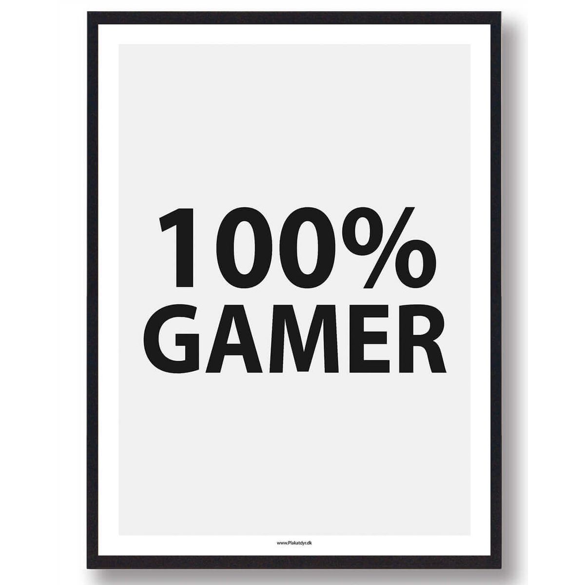 100% GAMER - gamerplakat (PC) (Størrelse: L - 50x70cm (B2))