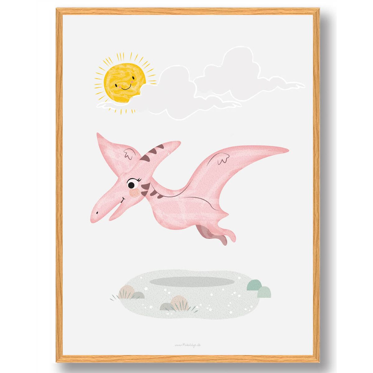 Dinosaur plakat (Størrelse: L - 50x70cm (B2))