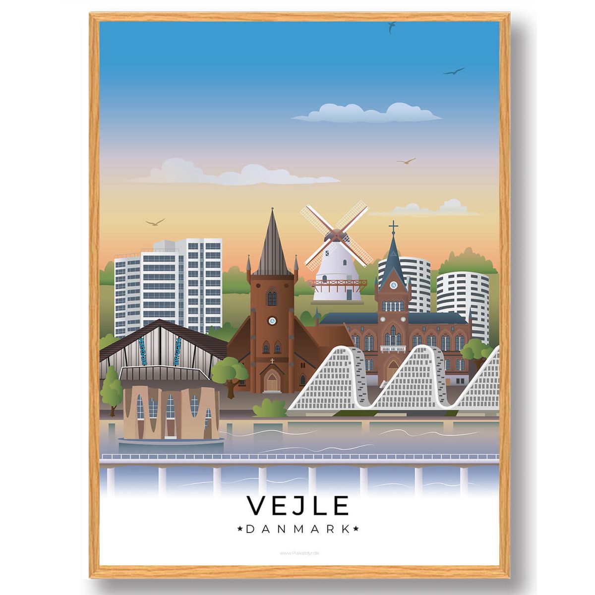 Vejle plakat (RESTPARTI) (Størrelse: M - 30x40cm)