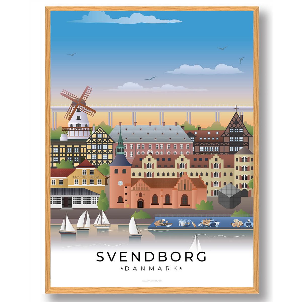 Svendborg plakat (RESTPARTI) (Størrelse: M - 30x40cm)