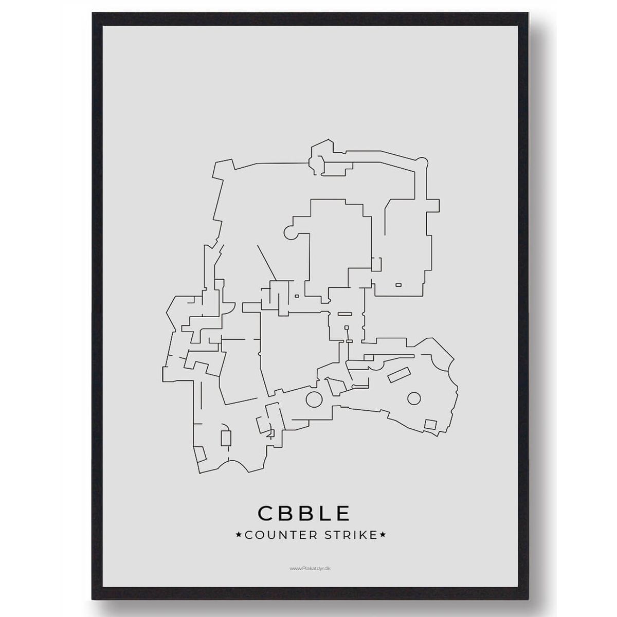 Cbble map - CS gamerplakater (Størrelse: L - 50x70cm (B2))