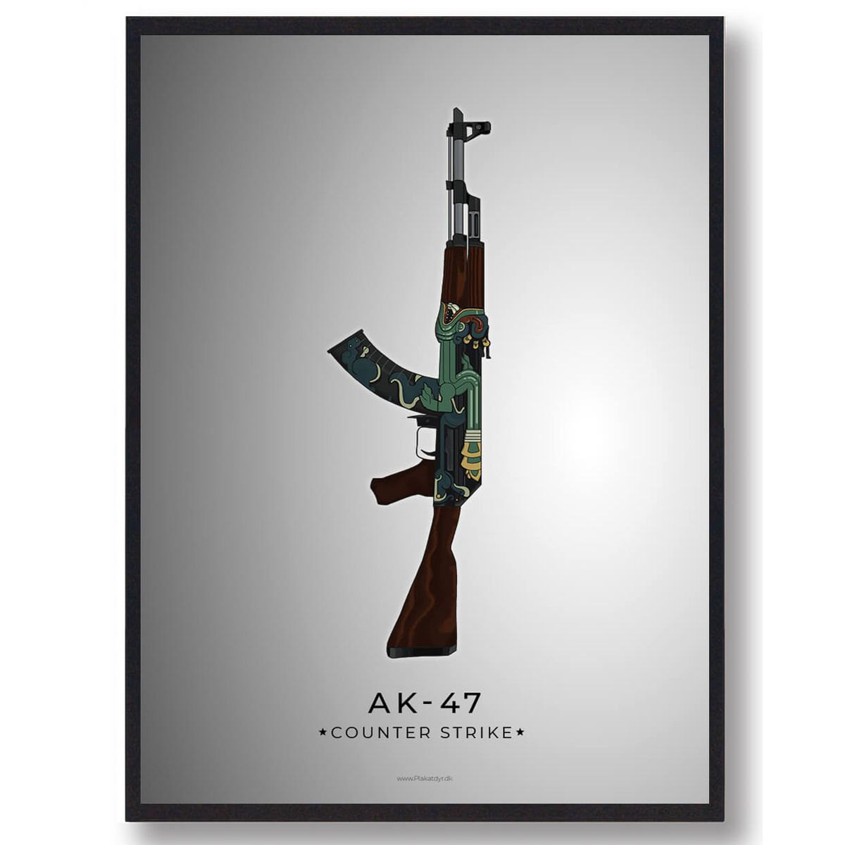 Ak47 - CS gamerplakater (Størrelse: L - 50x70cm (B2))