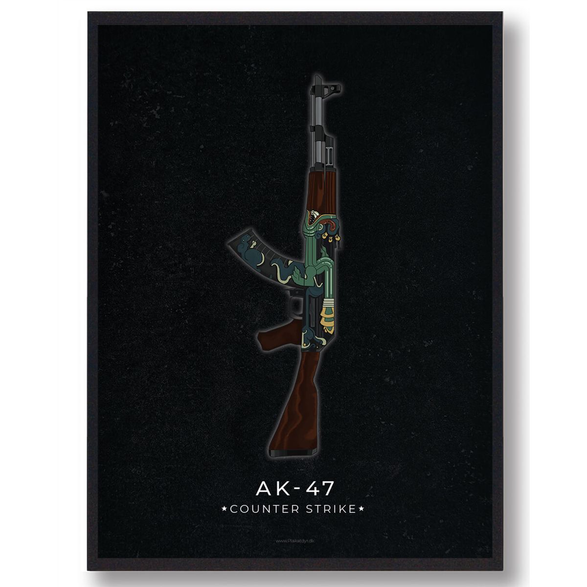 Ak47 - CS gamerplakater (Størrelse: L - 50x70cm (B2))