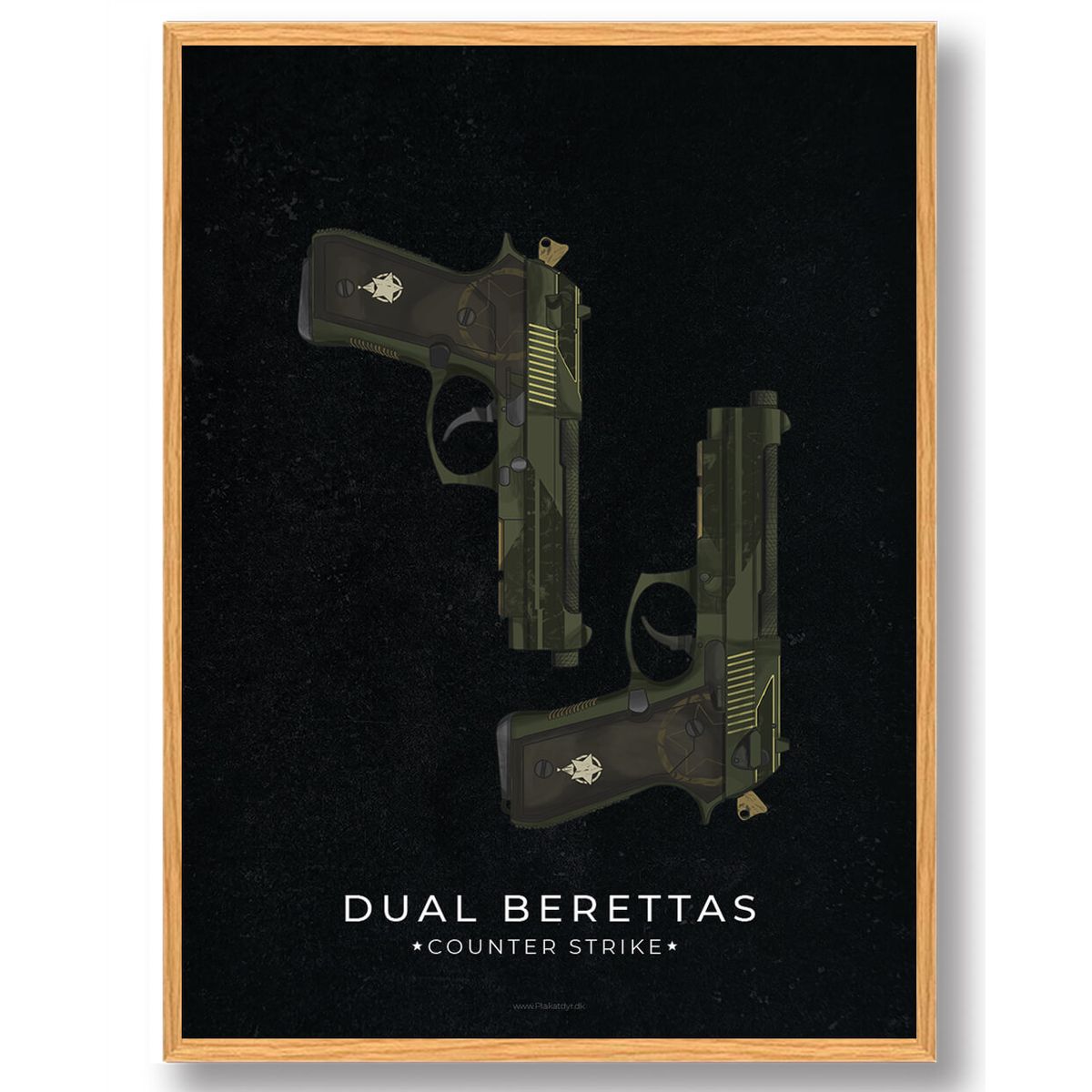 Dual Berettas - CS gamerplakater (Størrelse: L - 50x70cm (B2))