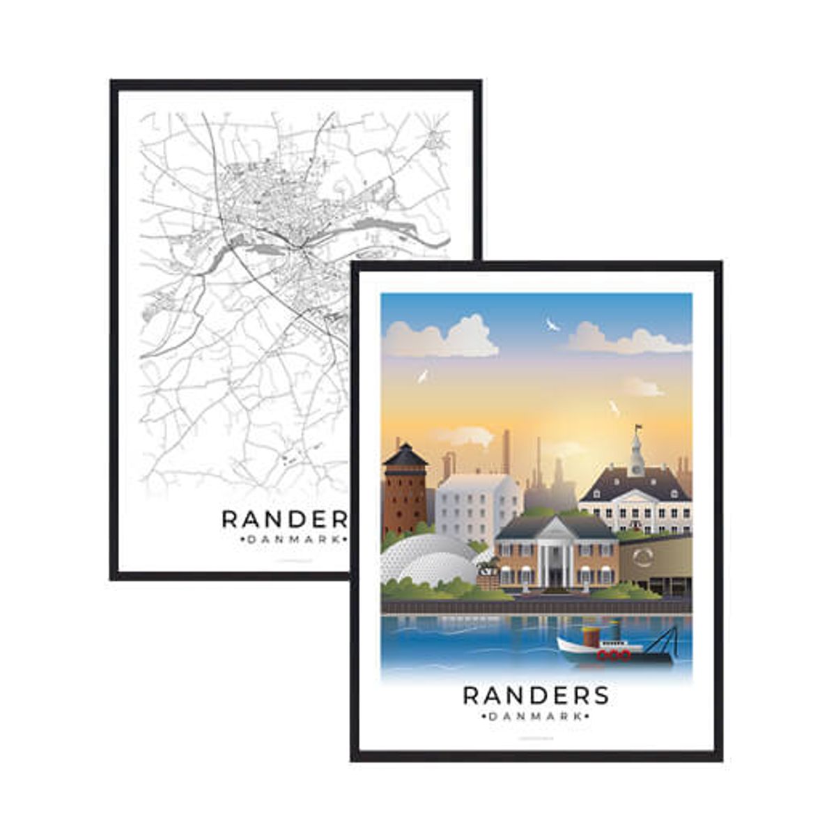 Randers byplakatsæt (Størrelse: L - 50x70cm (B2))