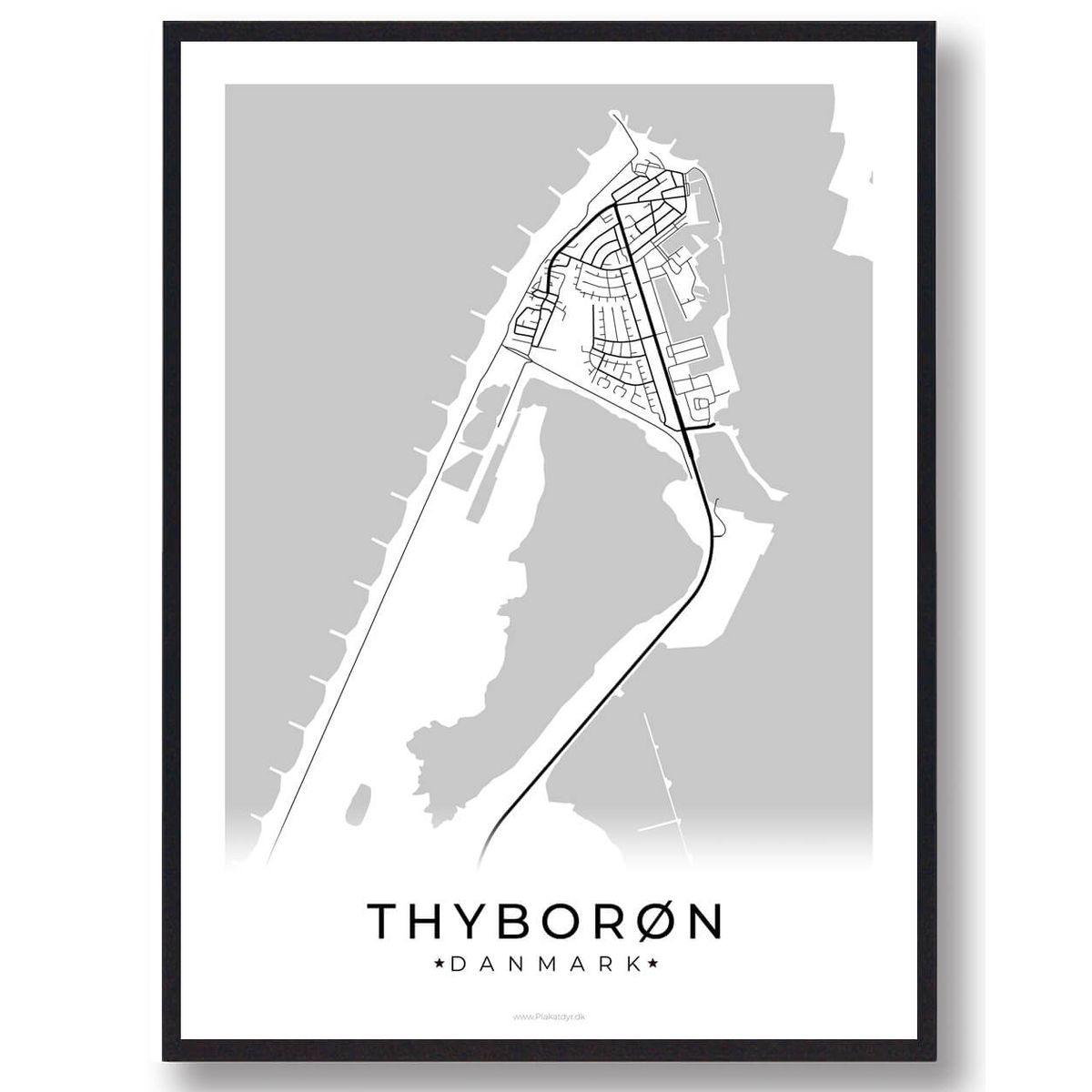 Thyborøn plakat (Størrelse: L - 50x70cm (B2))