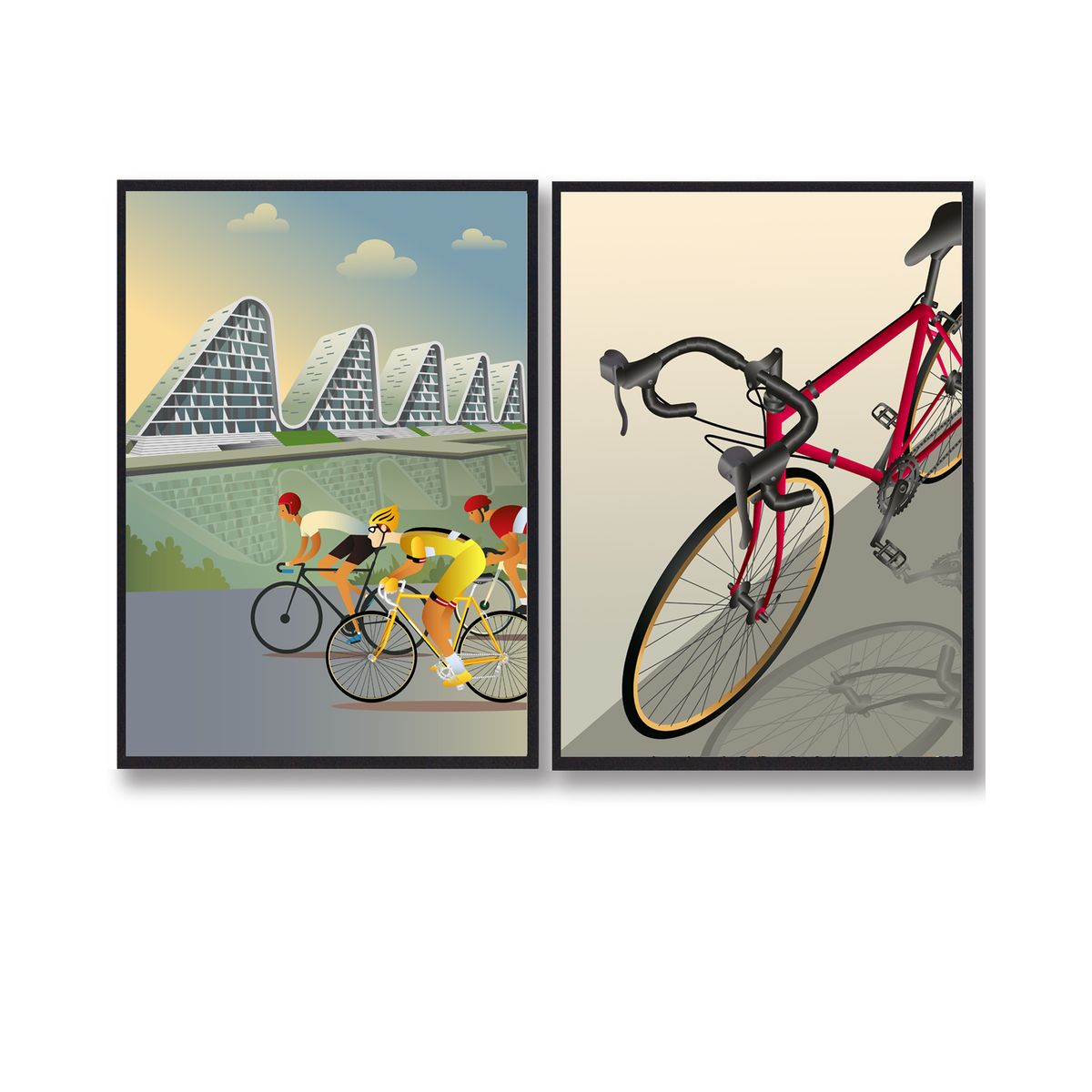 Plakatsæt Vejle cykelplakat (Størrelse: L - 50x70cm (B2))