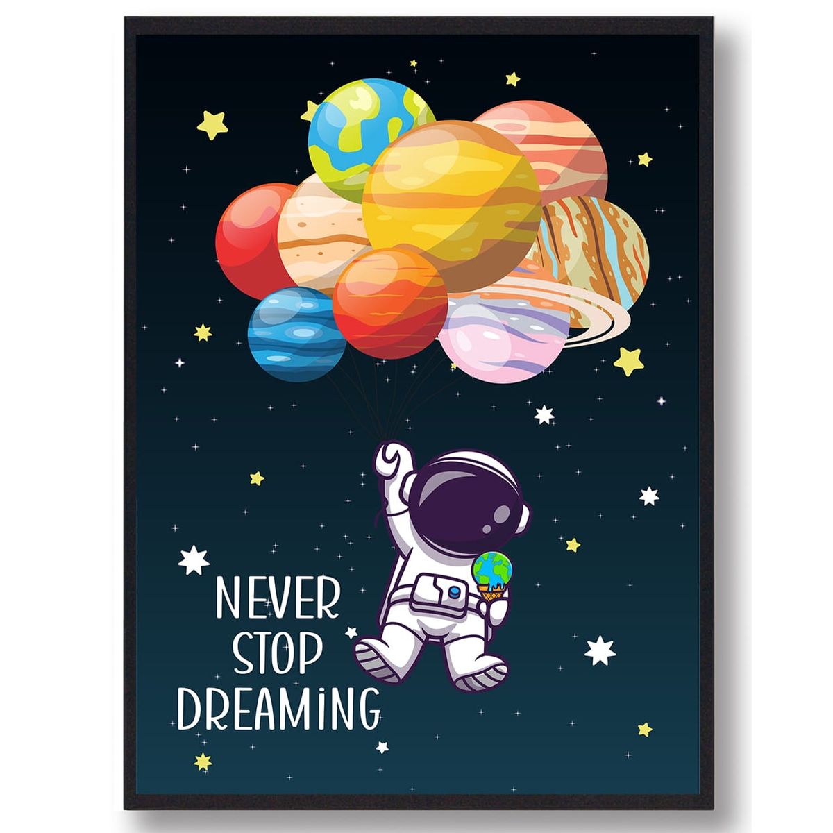 Never stop dreaming - plakat (Størrelse: L - 50x70cm (B2))