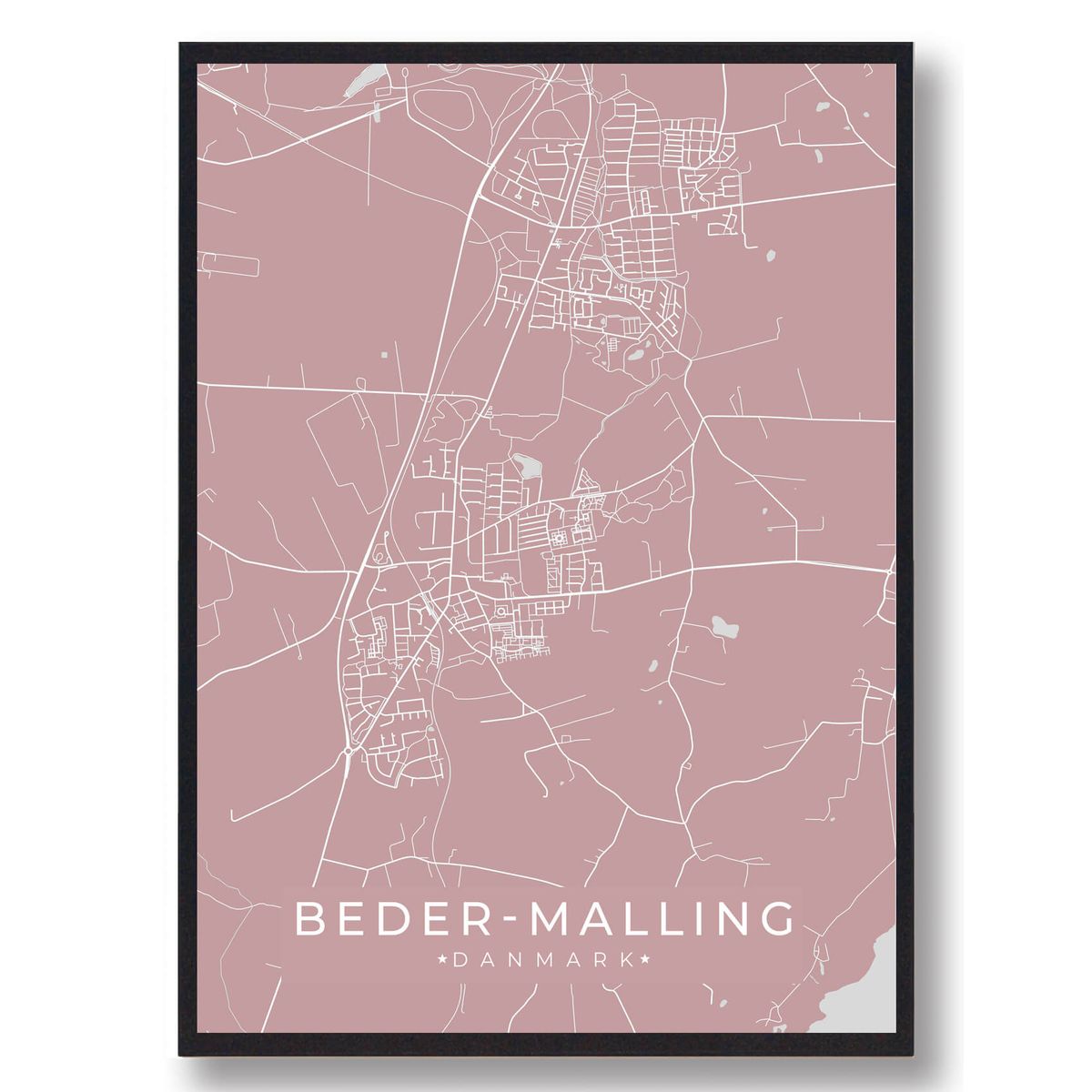 Beder plakat - rosa (Størrelse: L - 50x70cm (B2))