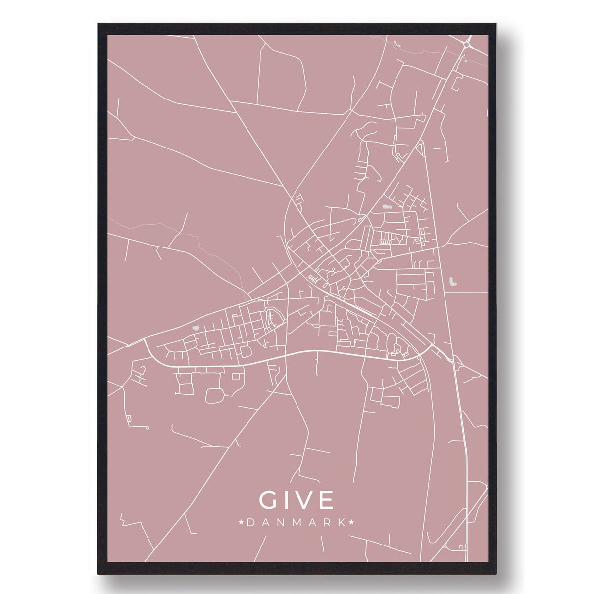 Give plakat - rosa (Størrelse: L - 50x70cm (B2))