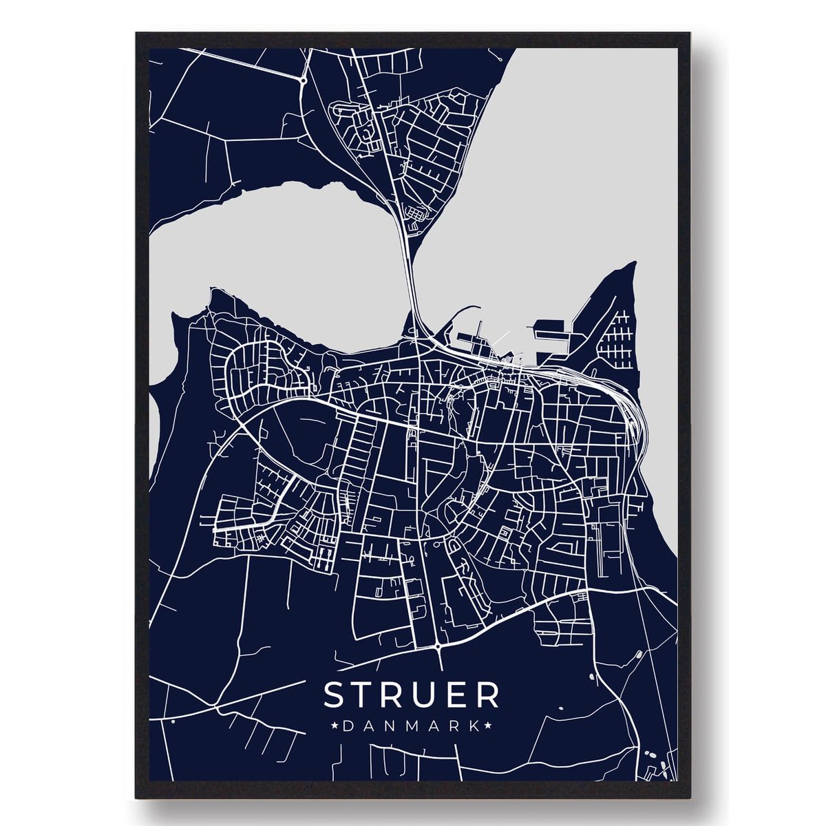 Struer plakat - mørkeblå (Størrelse: L - 50x70cm (B2))