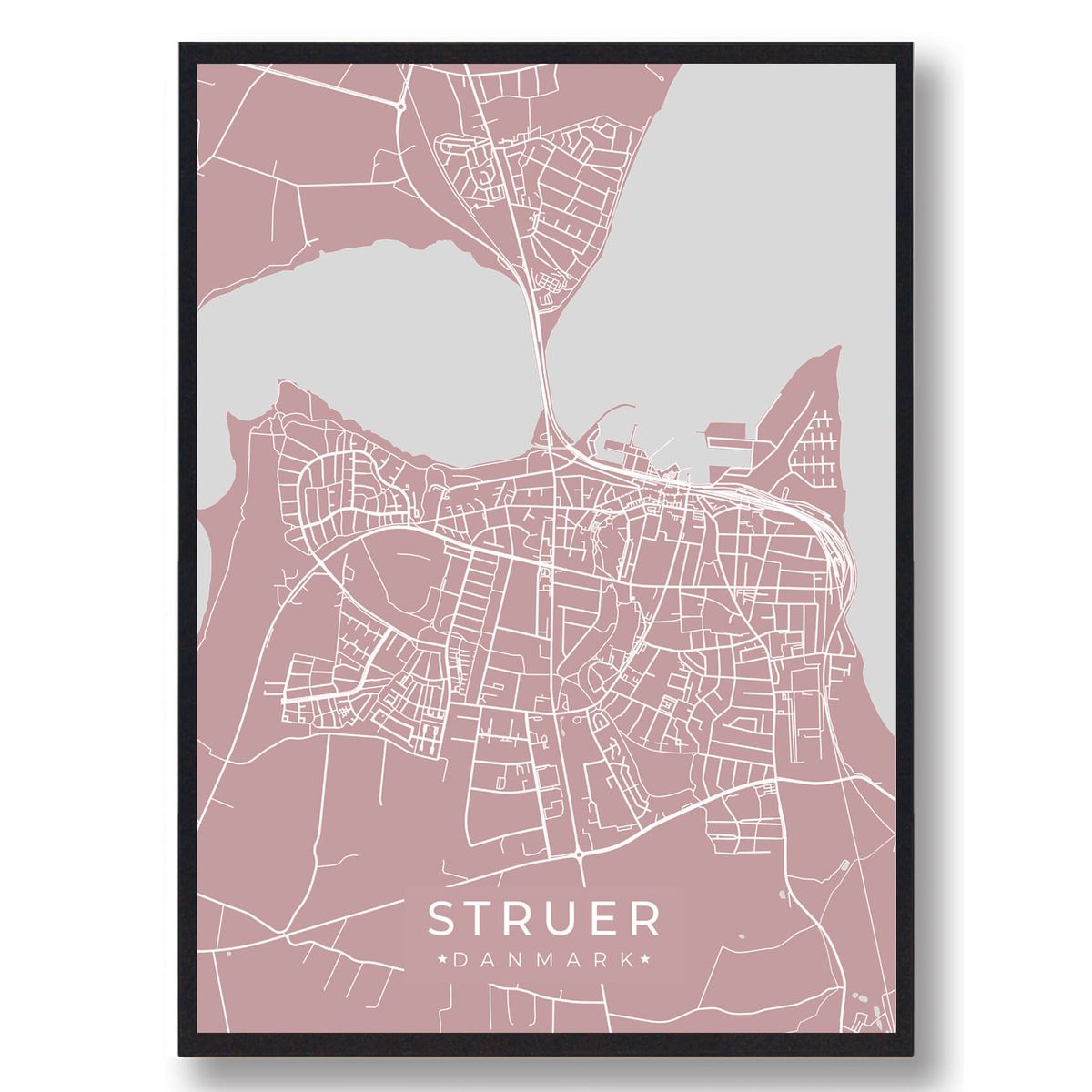 Struer plakat - rosa (Størrelse: L - 50x70cm (B2))