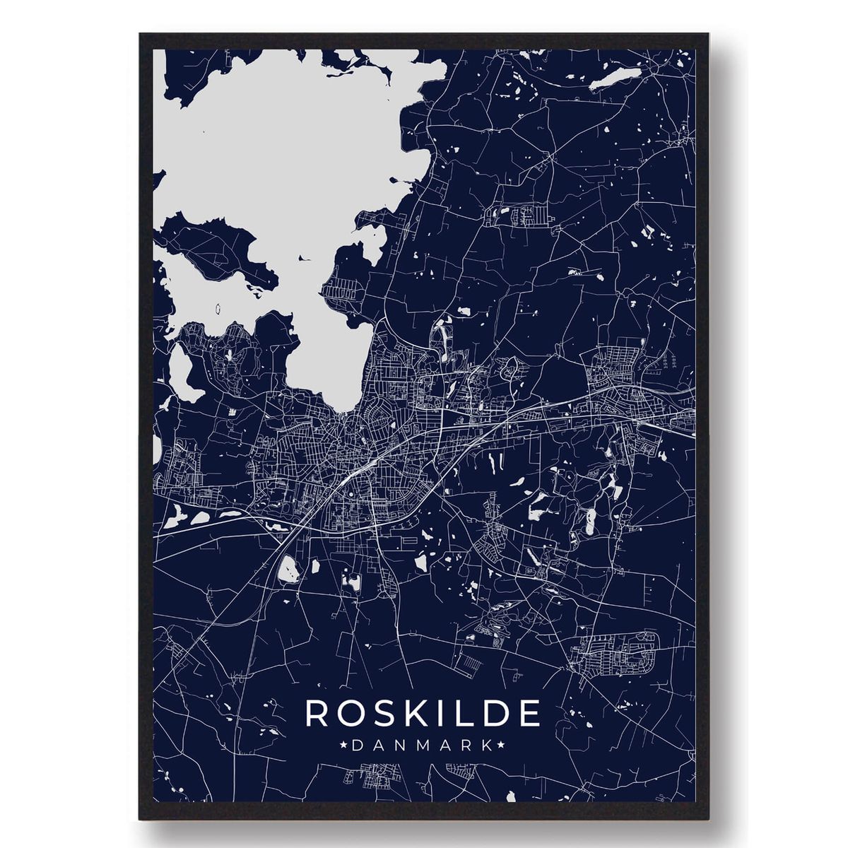 Roskilde - mørkeblå (Størrelse: L - 50x70cm (B2))