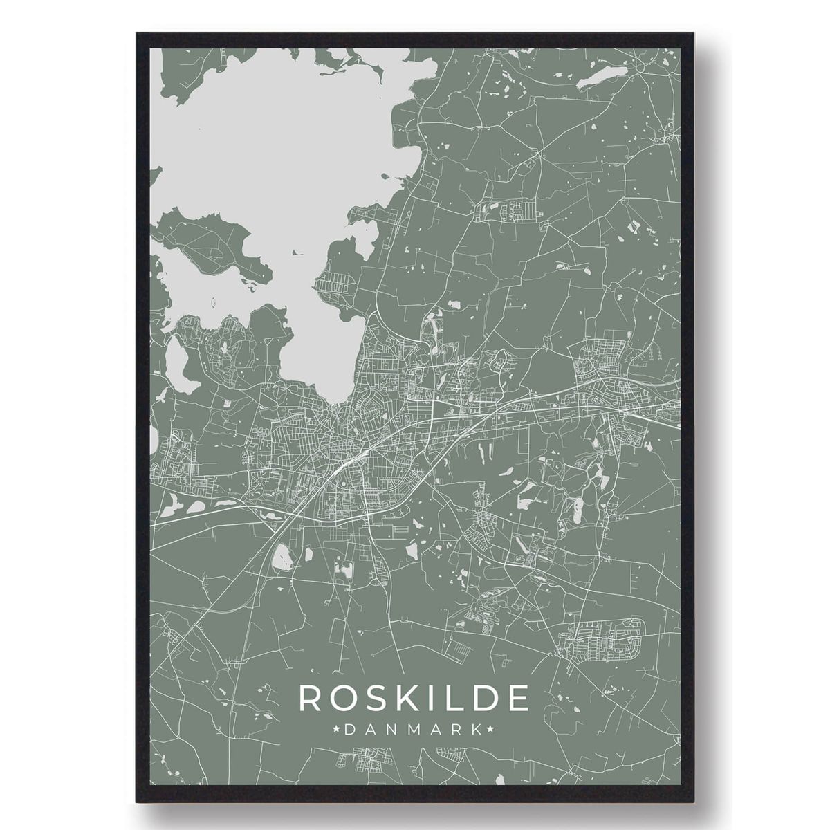 Roskilde - grøn (Størrelse: L - 50x70cm (B2))