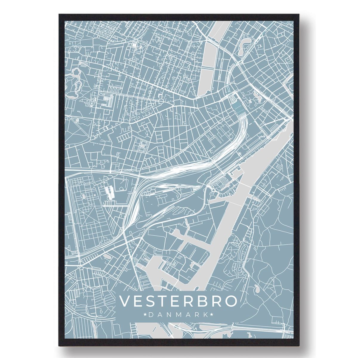 Vesterbro - lyseblå (Størrelse: L - 50x70cm (B2))