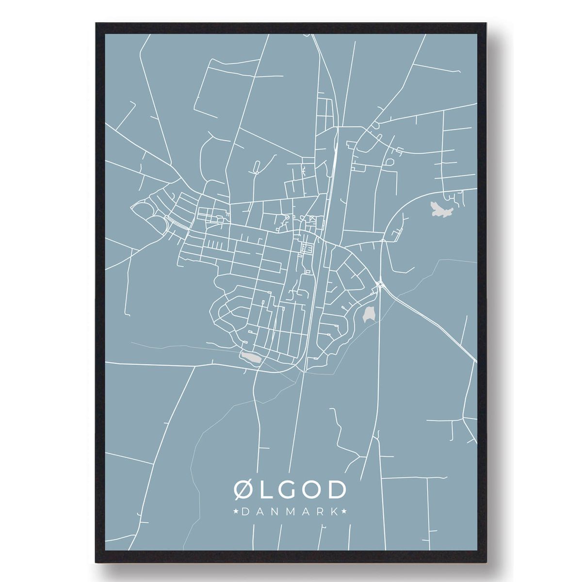 Ølgod plakat - lyseblå (Størrelse: L - 50x70cm (B2))