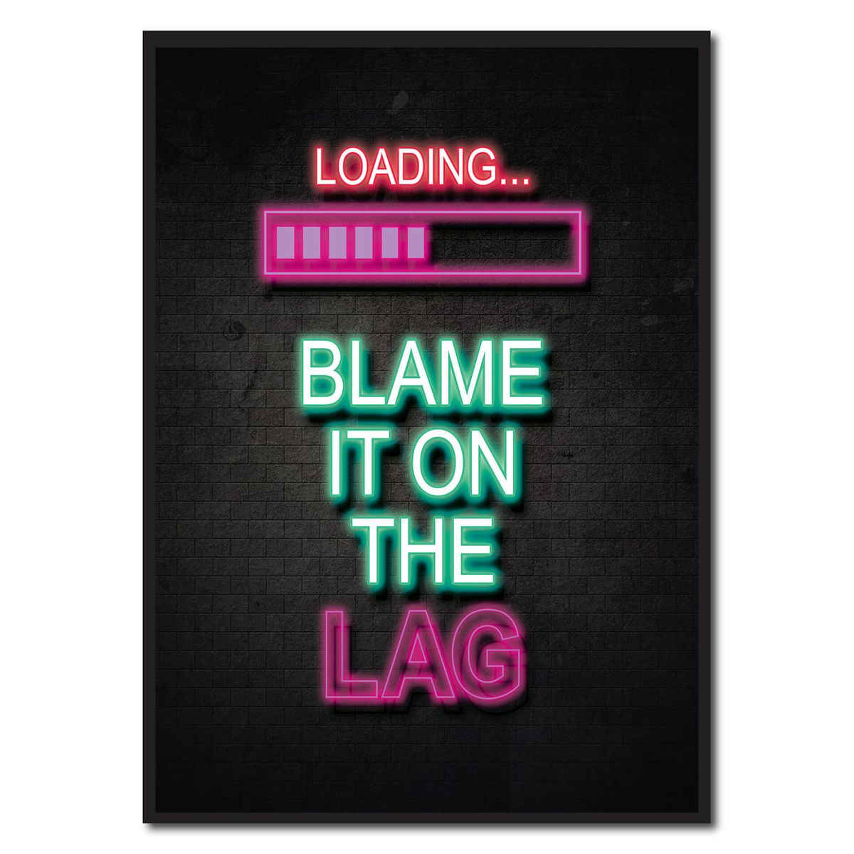 Loading - neon gamerplakater (Størrelse: S - 21x29,7cm (A4))