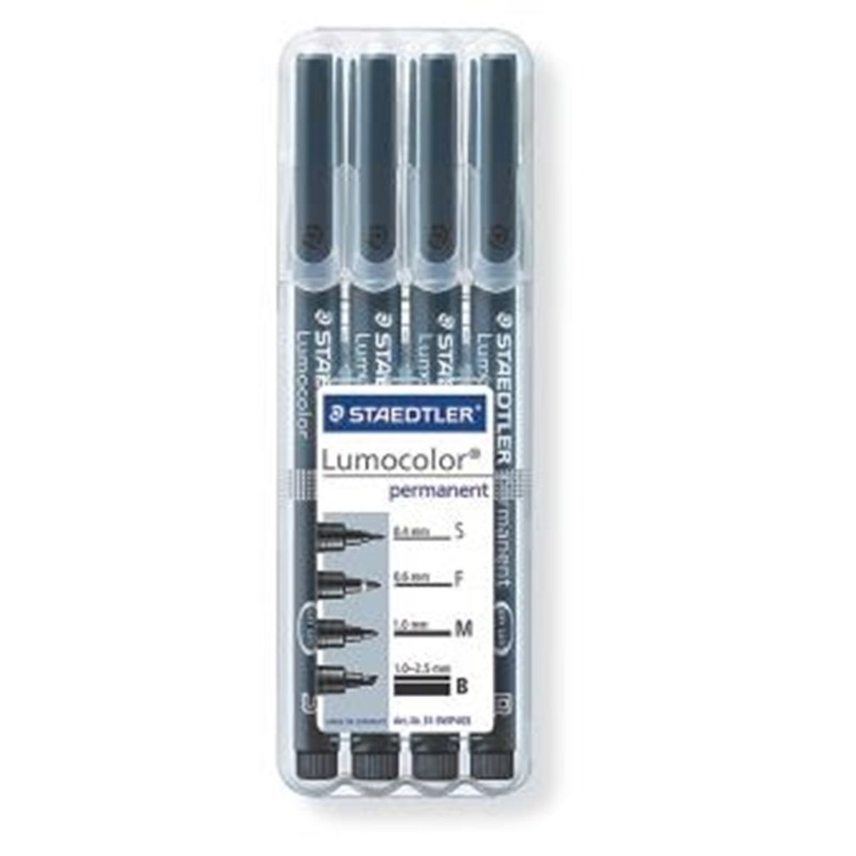 STAEDTLER Lumocolor universal penne, 4 stk. i stand-up boks