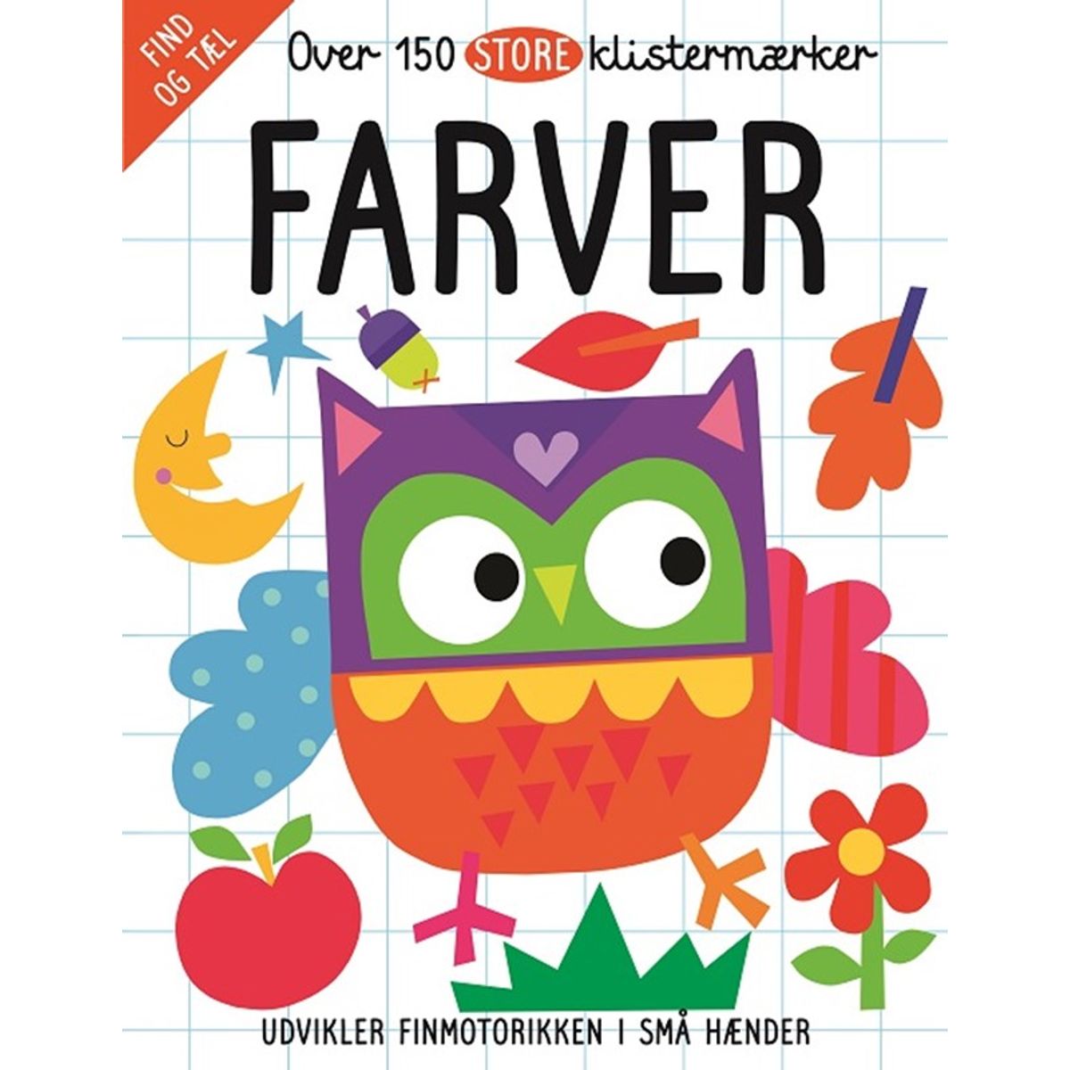 150 store klistermærker - Farver