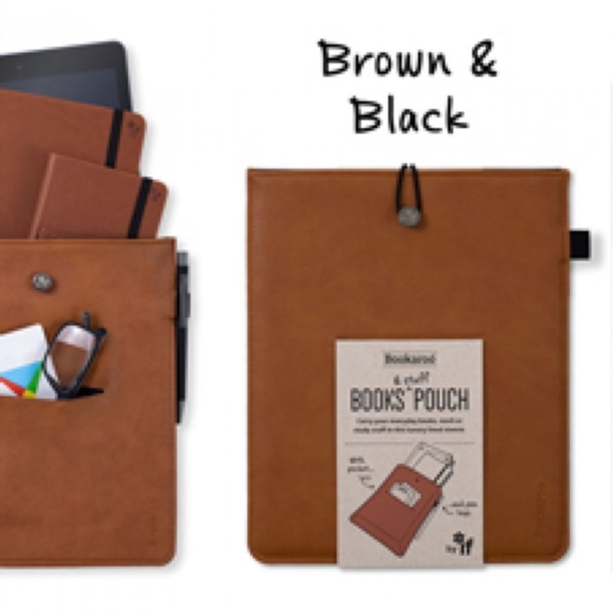 Bookaroo Books & Stuff Pouch Brown