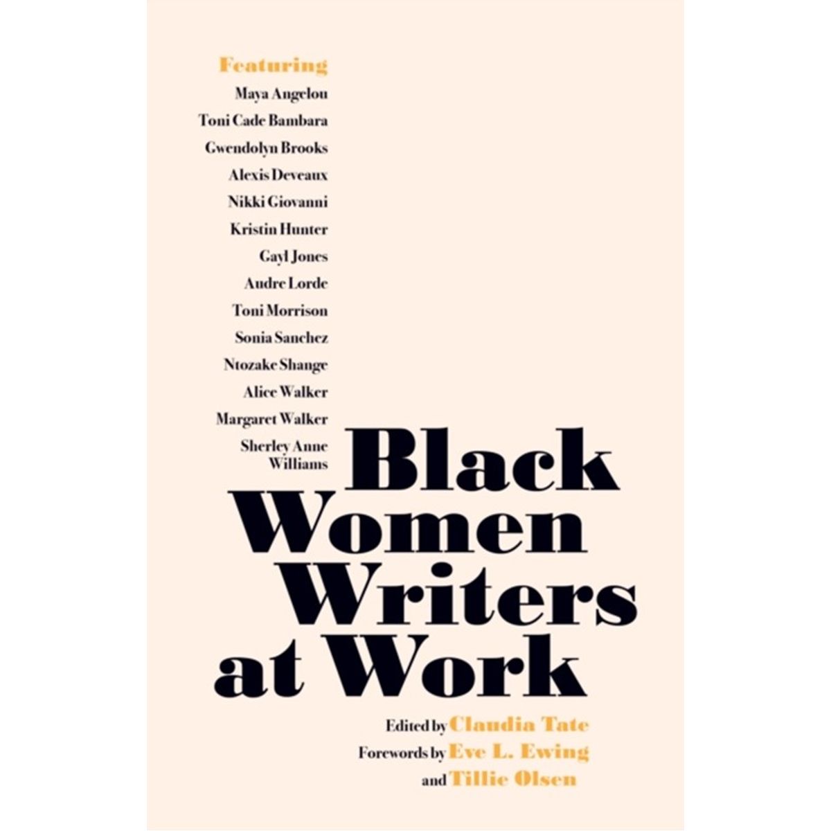 Black Women Writers at Work