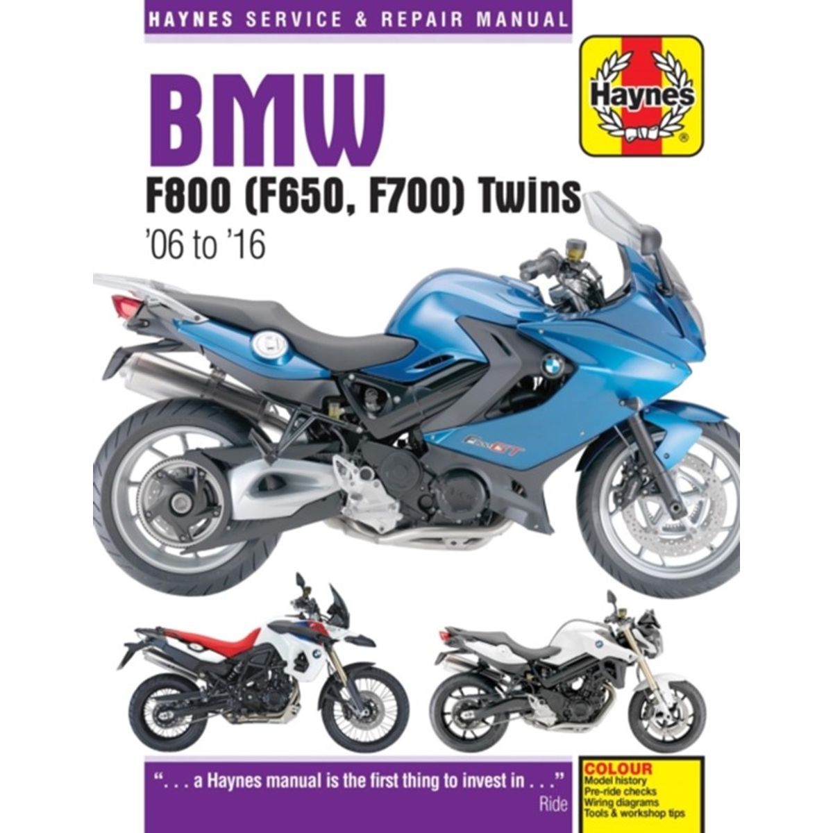 BMW F650, F700 & F800 Twins (06-16) Haynes Repair Manual