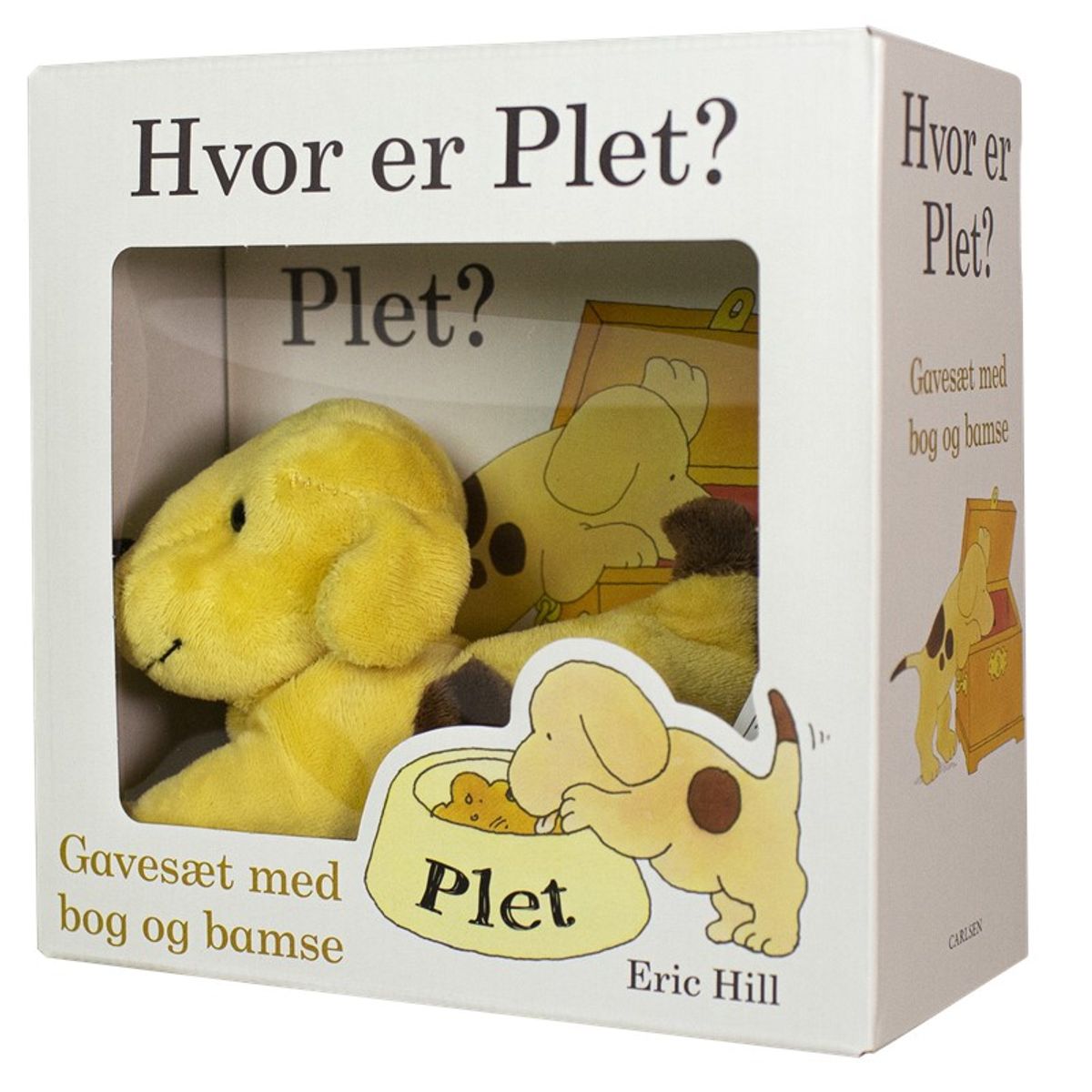 Hvor er Plet? Gavesæt med bog og bamse