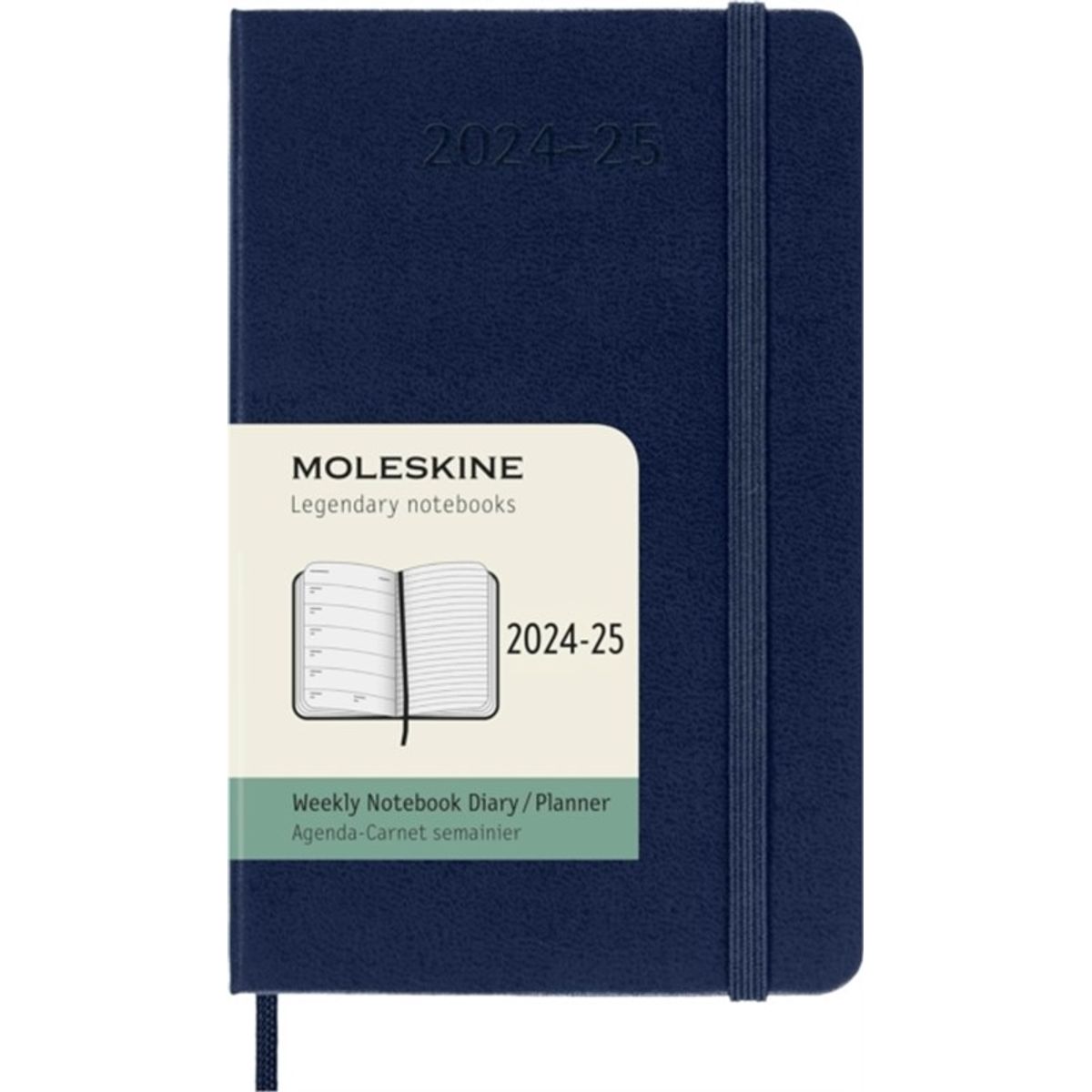 Moleskine 2025 18-Month Weekly Pocket Hardcover Notebook: Sapphire Blue