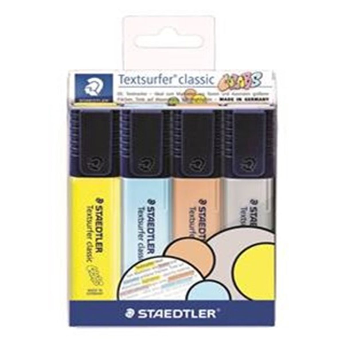 STAEDTLER Textsurfer overstregningstuscher, pastel, 4 stk.