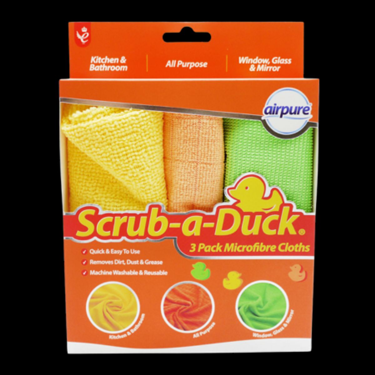 Airpure Scrub-a-Duck Microfibre Klude - 3-Pak