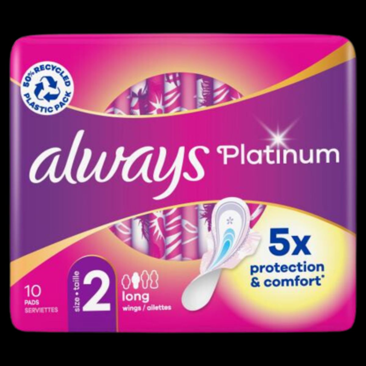 Always Platinum Size 2 Long - 10 stk