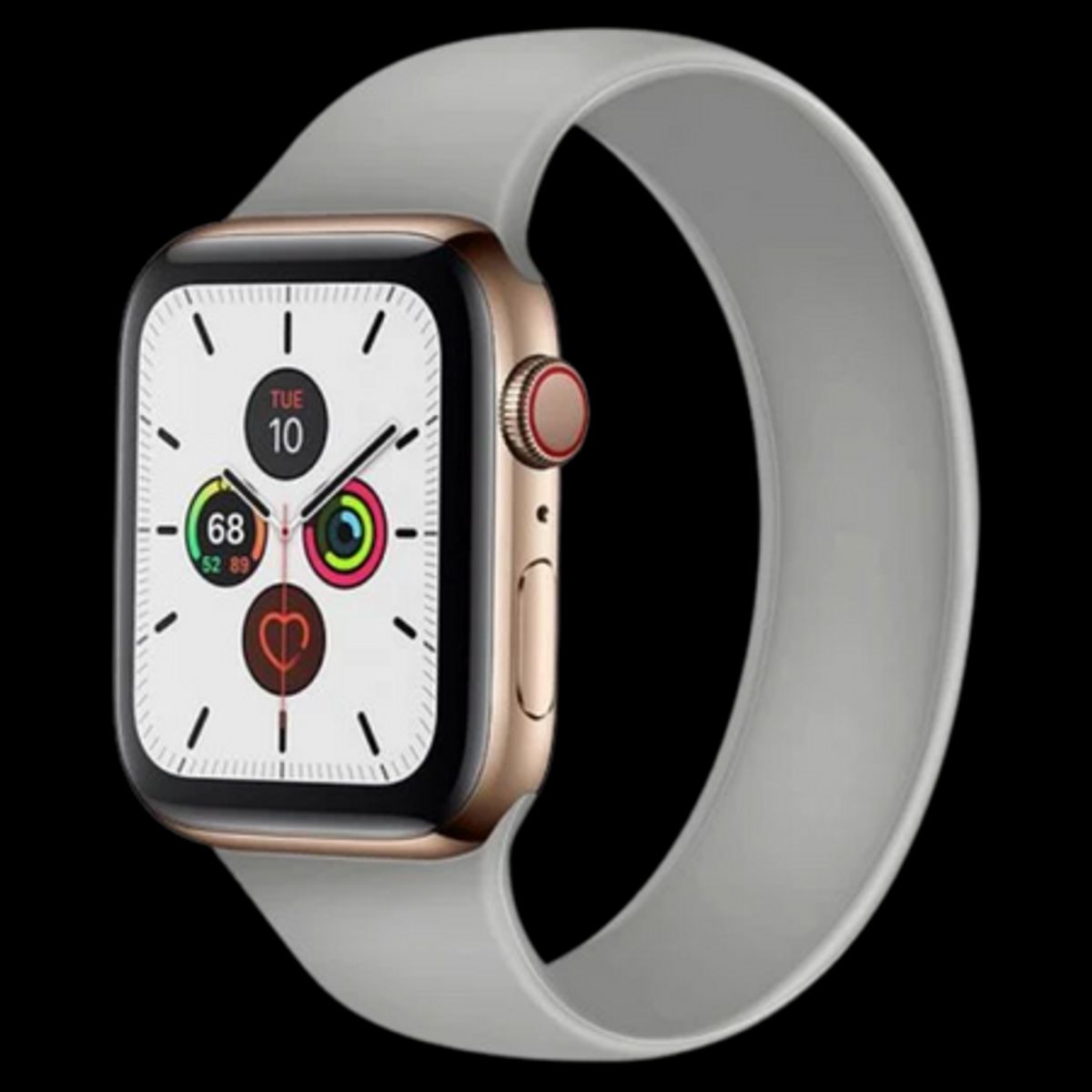 Apple Watch 42/44 mm Silikone Rem Grå