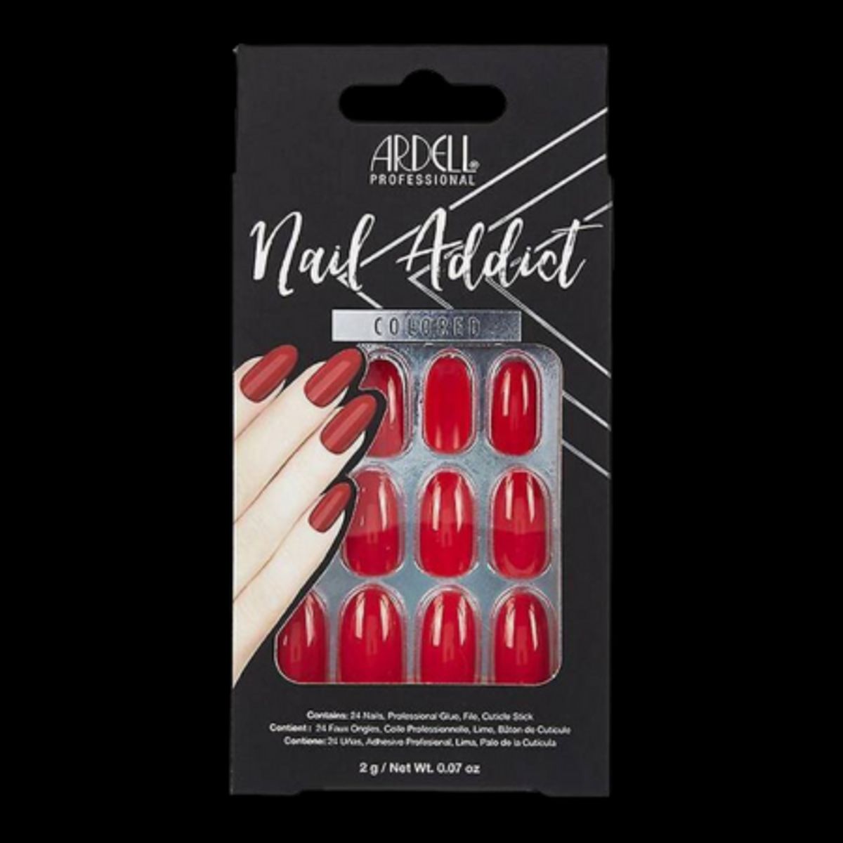 Ardell Nail Addict Cherry Red Kunstige Negle - 24 stk